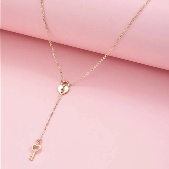 Jewelry - • Giselle •  Lock + Key Lariat Necklace